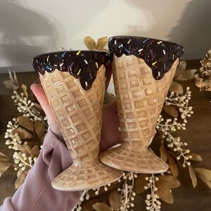 Ice Cream Cone Ceramic Cups